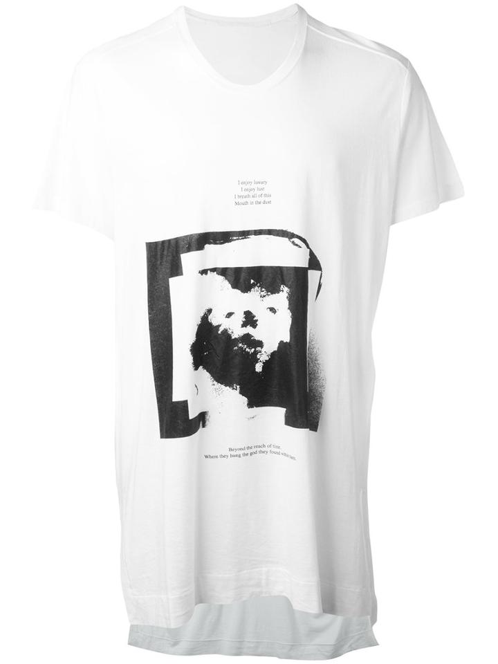Julius - Printed Motif T-shirt - Men - Cotton/modal - 2, White, Cotton/modal