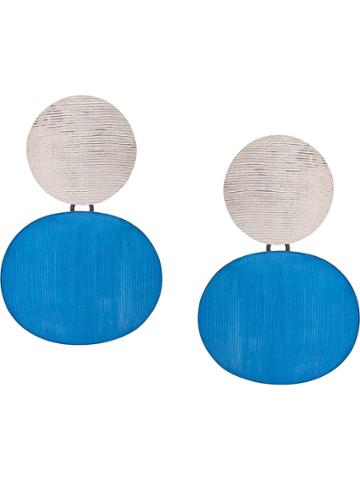Annie Costello Brown Skye Earrings - Silver