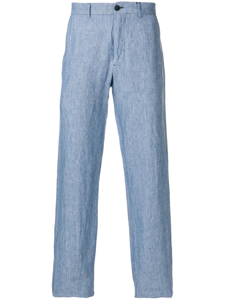 Giorgio Armani Straight Leg Trousers - Blue