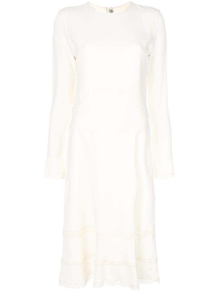 Ermanno Scervino Long Sleeve Dress - Nude & Neutrals