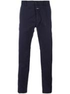 Closed Slim Fit Chinos, Men's, Size: 33, Blue, Cotton/spandex/elastane