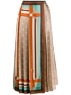 Fendi Pleated Wrap Skirt - Neutrals