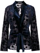 Alberta Ferretti Embroidered Blazer - Blue