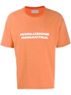 Paura Slogan Print T-shirt - Orange