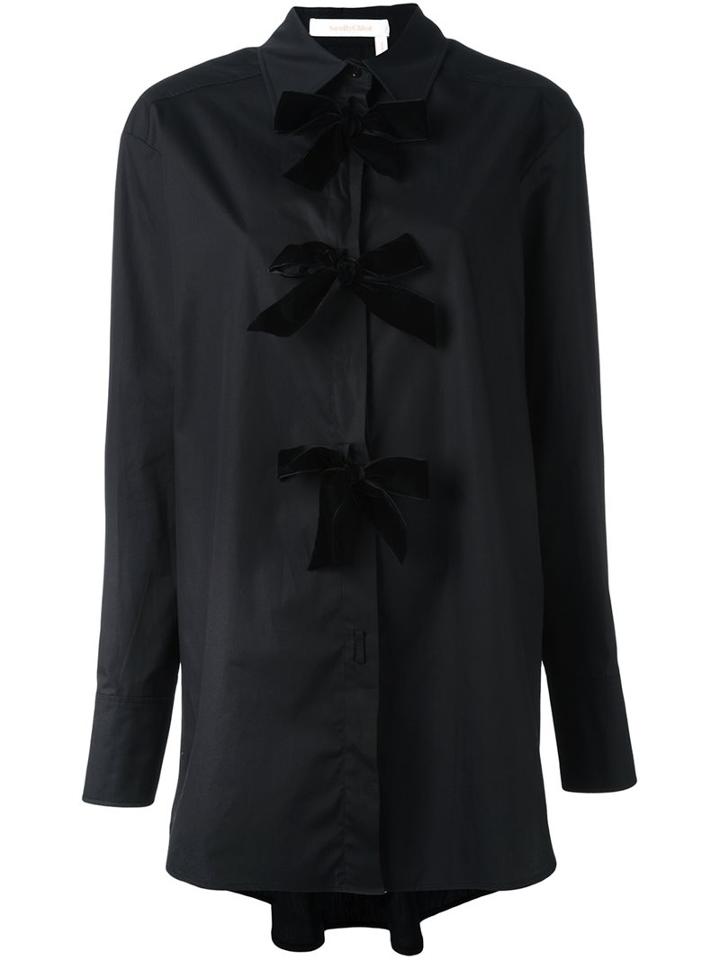 See By Chloé Bow Appliqué Shirt Dress