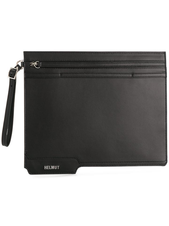 Helmut Lang Zipped Clutch - Black