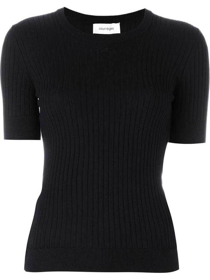 Courrèges 'ml03' Top, Women's, Size: 4, Black, Cotton/cashmere