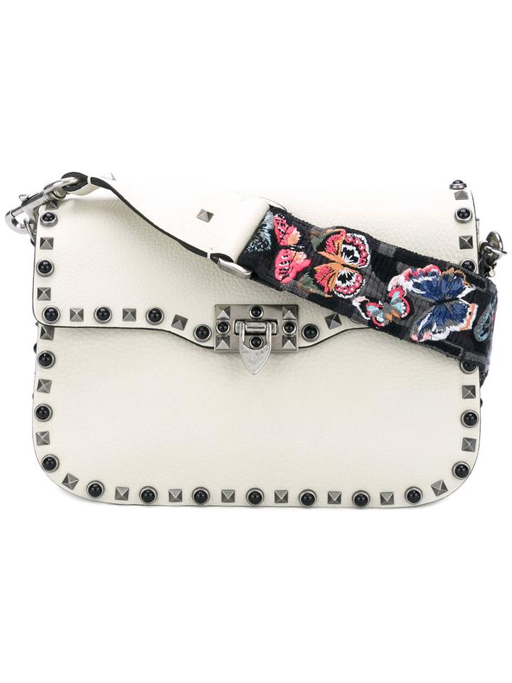 Valentino - Valentino Garavani Rockstud Shoulder Bag - Women - Calf Leather - One Size, Women's, Nude/neutrals, Calf Leather