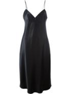 Saint Laurent Long Camisole Dress, Women's, Size: 40, Black, Silk