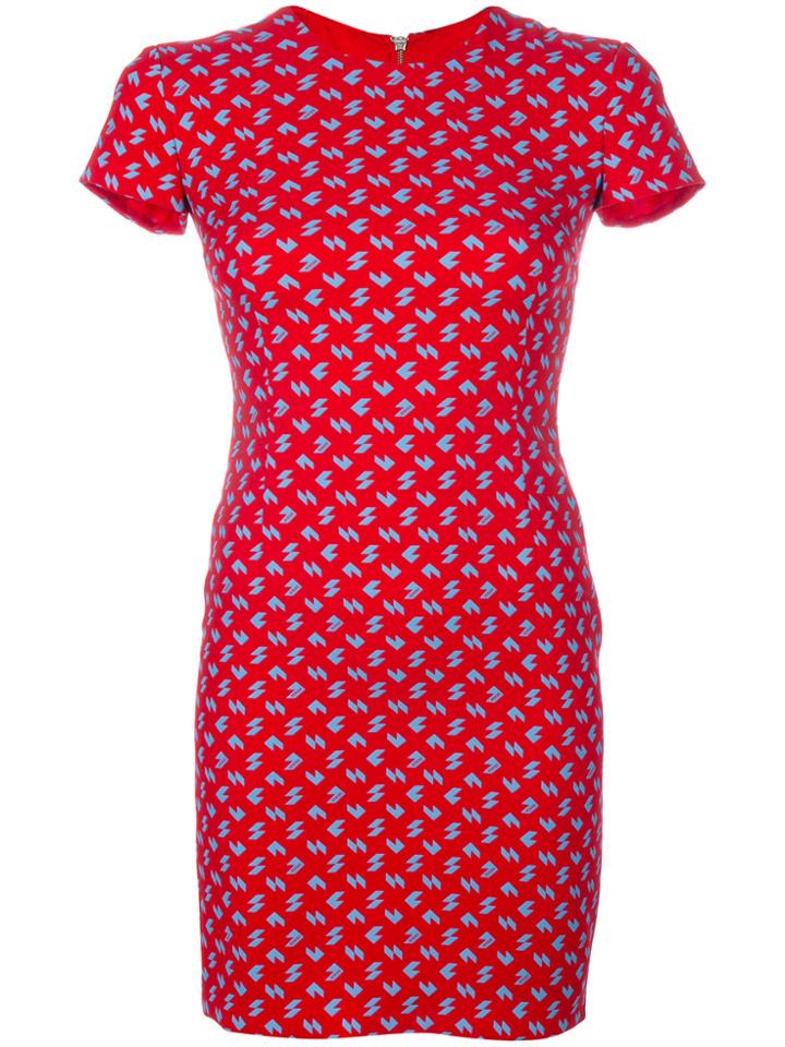 Versus Geometric Print Dress - Red