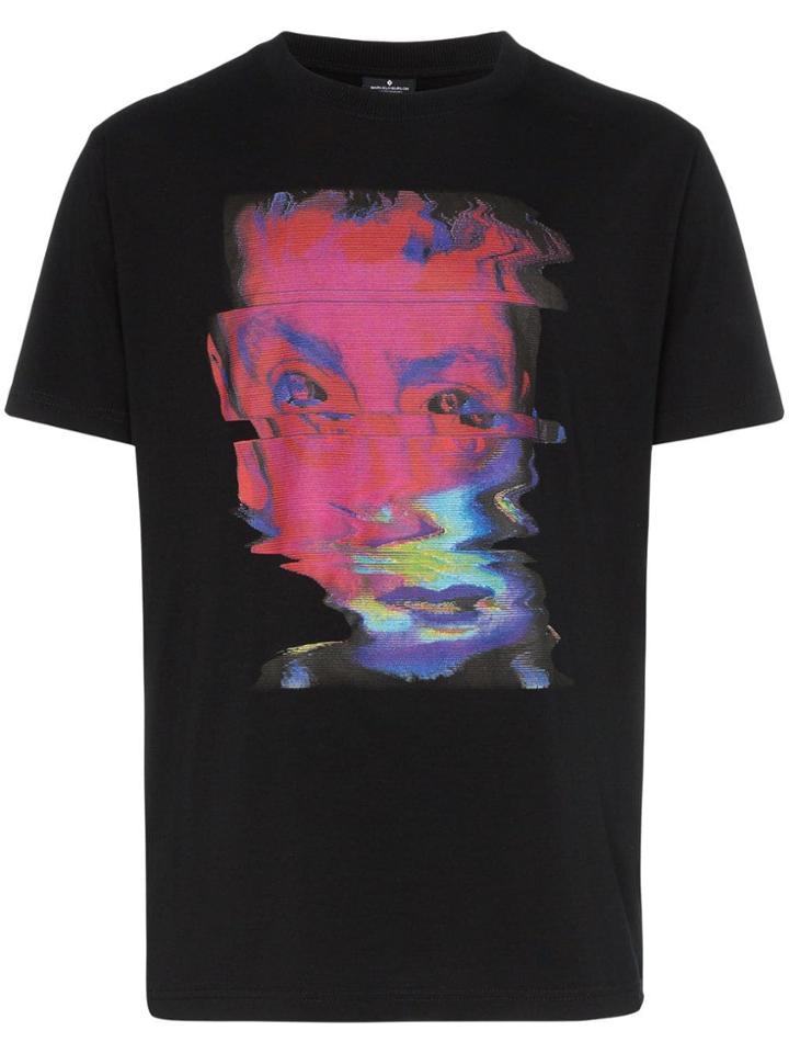Marcelo Burlon County Of Milan Face Print Cotton T-shirt - Black