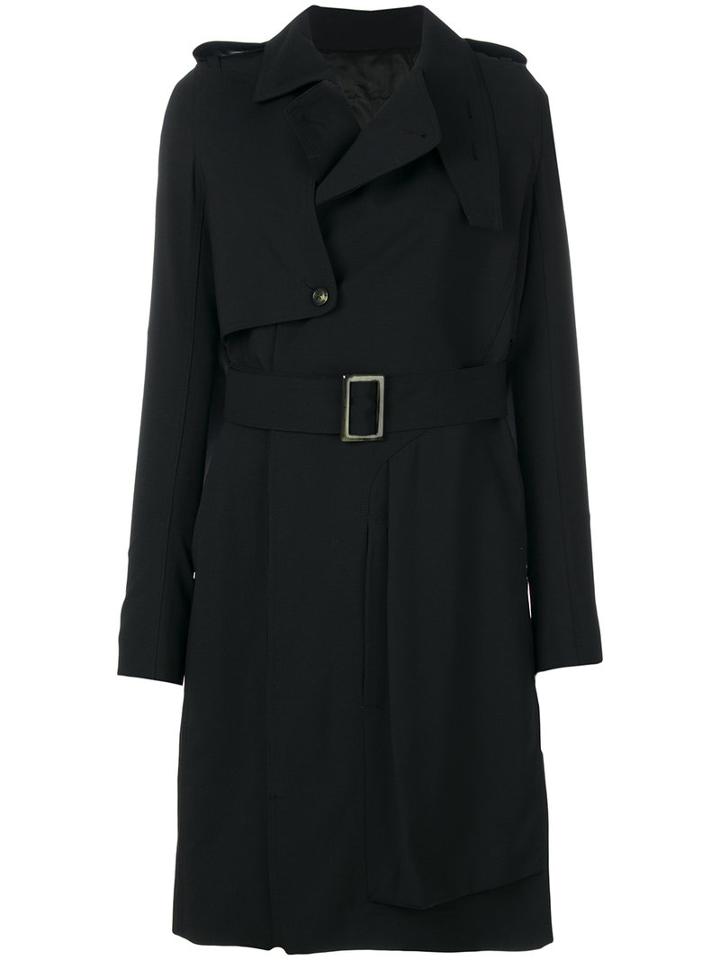 Rick Owens - Cargo Trench Coat - Women - Spandex/elastane/cupro/virgin Wool - 42, Black, Spandex/elastane/cupro/virgin Wool