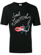 Saint Laurent - Graphic Print T-shirt - Men - Cotton - Xs, Black, Cotton