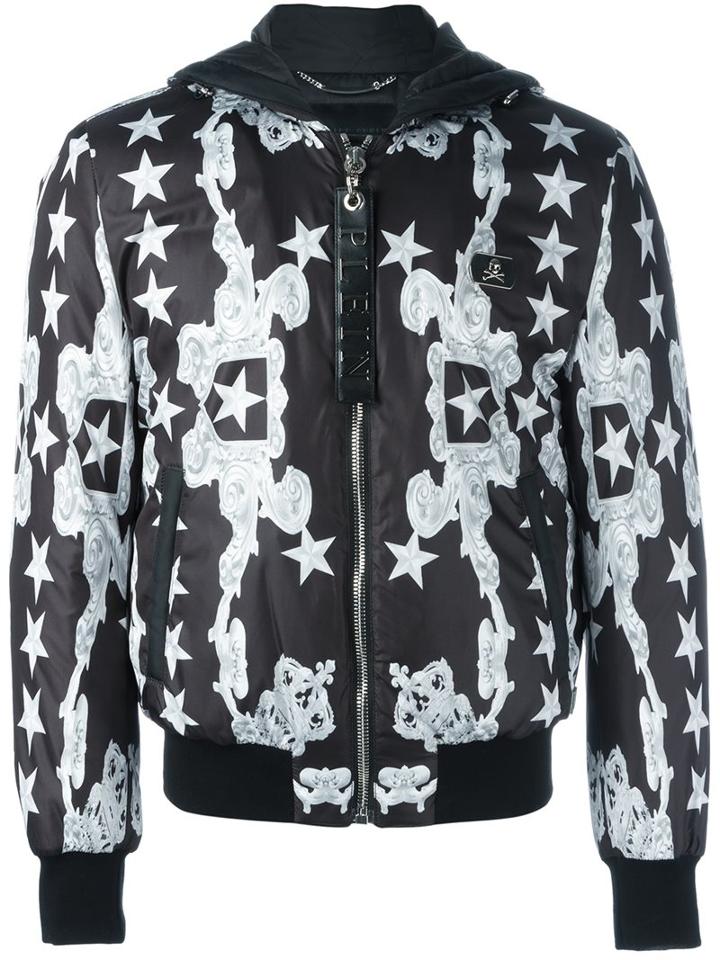 Philipp Plein 'new Dawn' Bomber Jacket, Men's, Size: Small, Black, Polyester/polyamide