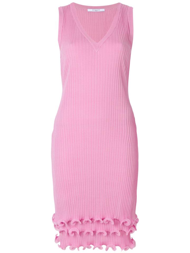 Givenchy Frill-trim Fitted Dress - Pink & Purple