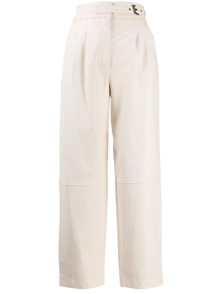 Twin-set High Waisted Trousers - Neutrals