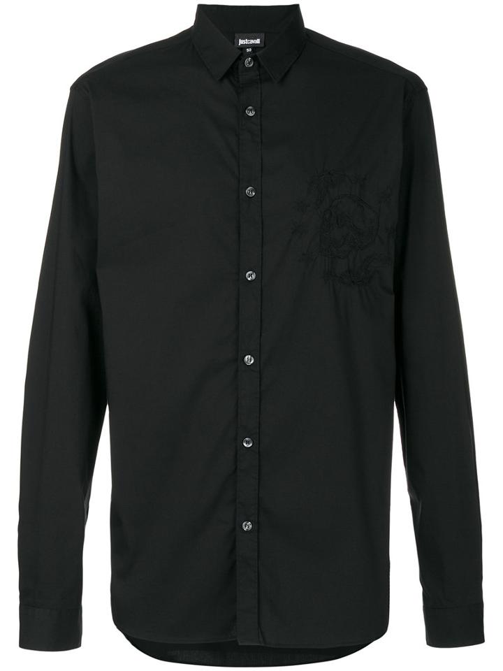 Just Cavalli - Buttoned Shirt - Men - Cotton/polyamide/spandex/elastane - 52, Black, Cotton/polyamide/spandex/elastane