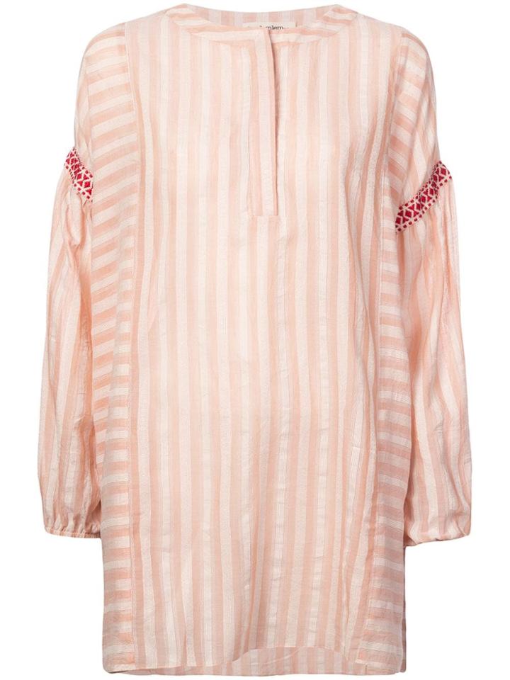 Lemlem Nefasi Striped Tunic Dress - Pink