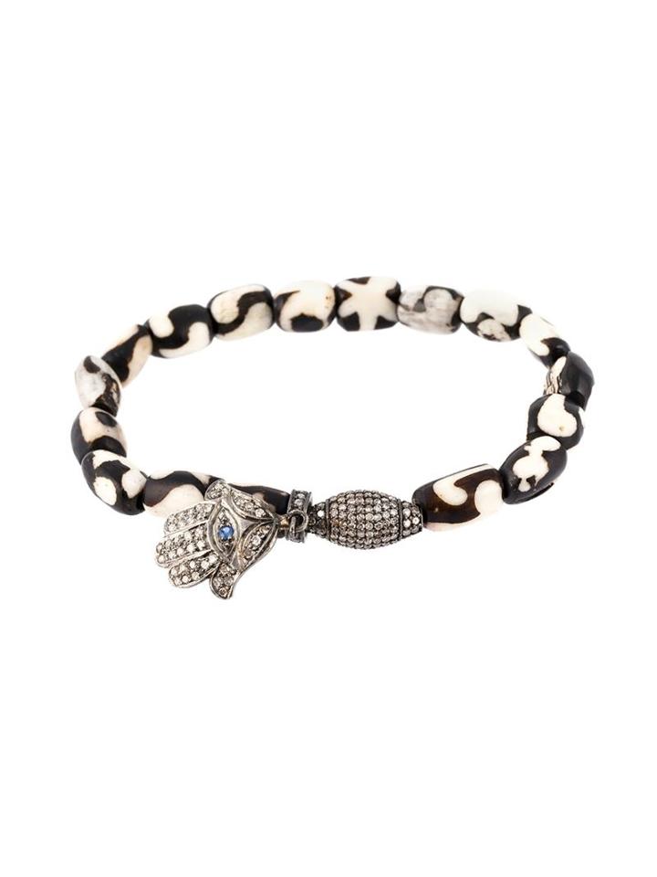Loree Rodkin Beaded Hamsa Charm Bracelet
