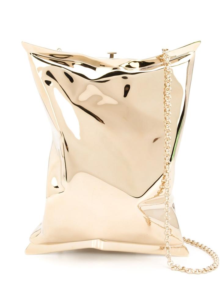 Anya Hindmarch 'crisp Packet' Clutch - Yellow & Orange
