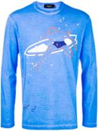 Dsquared2 Surfer Print Long Sleeve Top, Men's, Size: Xxl, Blue, Cotton