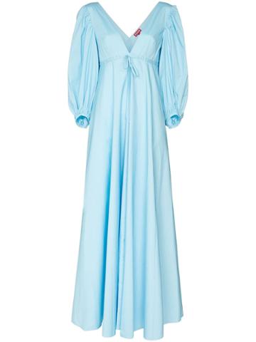 Staud Amaretti Deep-v Maxi-dress - Blue