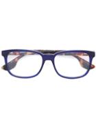 Mcq By Alexander Mcqueen Eyewear - Contrast Square Glasses - Unisex - Acetate - One Size, Blue, Acetate