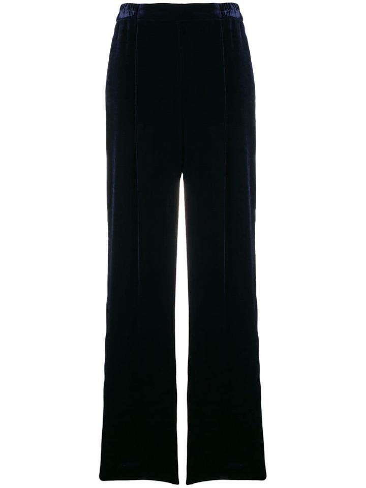 Stella Mccartney Relaxed Velvet Trousers - Blue