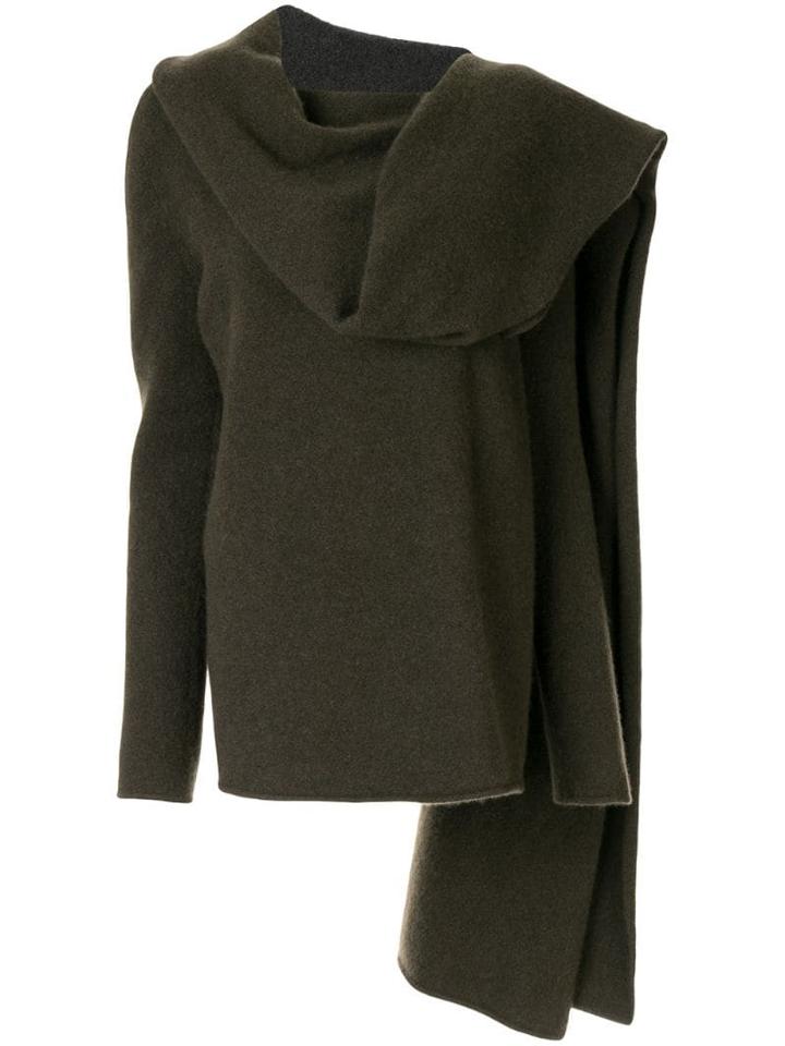 The Row Asymmetric Drape Jumper - Green