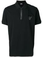 Karl Lagerfeld Half Zip Polo Shirt - Black