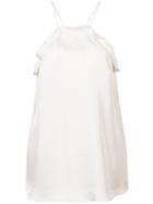 Tibi - Halterneck Top - Women - Polyester - 4, Nude/neutrals, Polyester