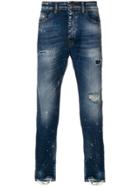 Low Brand Faded Regular Jeans - Blue