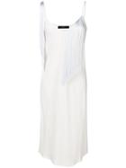 Ellery Fringed Slip Dress - White