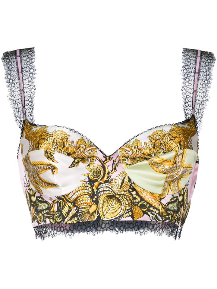 Versace Graphic Print Bustier - Multicolour