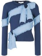 Jonathan Simkhai Ribbed Bandage Sweater - Blue