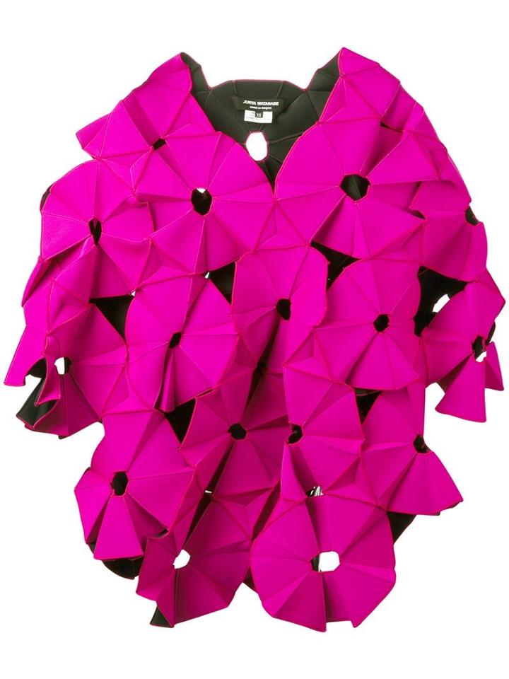 Junya Watanabe Comme Des Garçons Geometric Pattern Oversized Blouse, Women's, Size: Xs, Pink/purple, Nylon