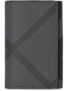Burberry London Check And Leather Key Case - Grey