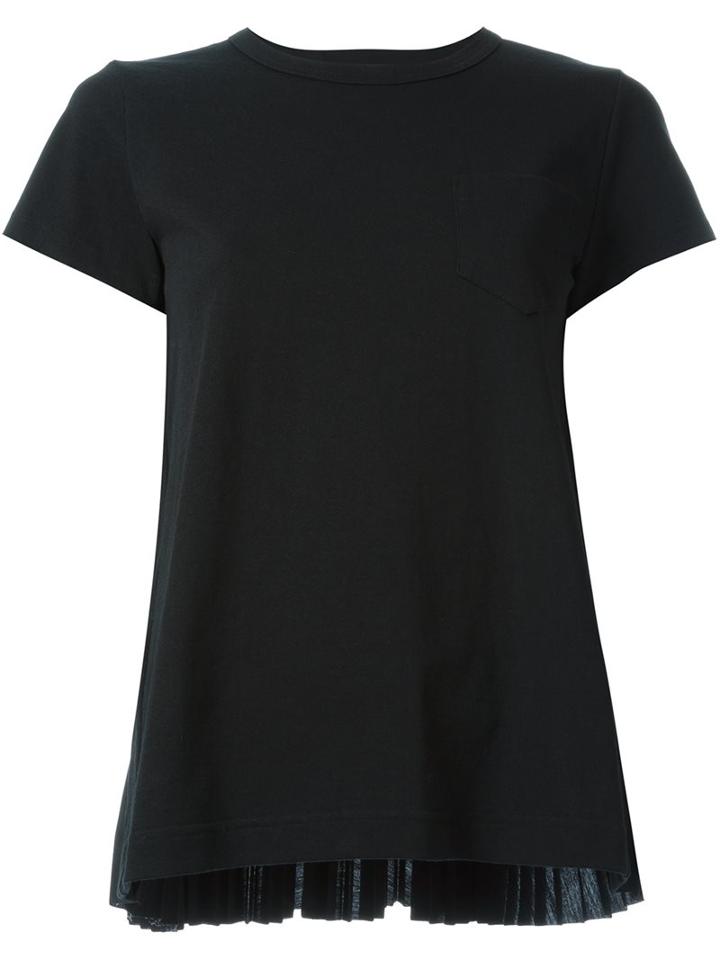 Sacai Plissé Pleat Insert T-shirt