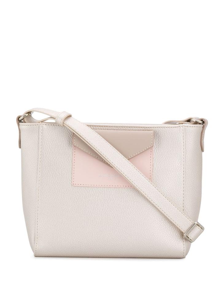 Lancaster Pocket Detail Shoulder Bag - Gold