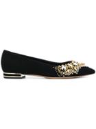 Casadei Embellished Ballerina Shoes - Black