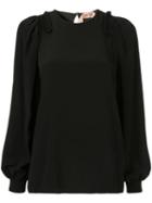 Nº21 Ruffle Details Blouse - Black