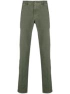 Incotex Checked Straight Trousers - Green