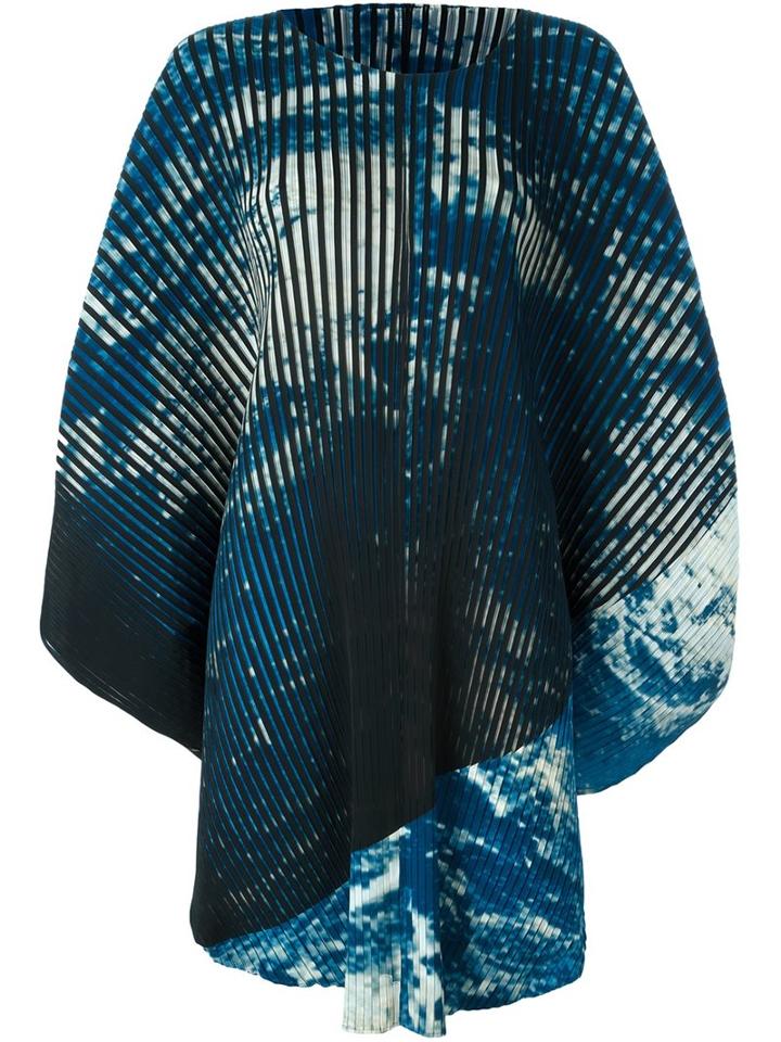 Issey Miyake Pleated Dress, Women's, Size: 3, Blue, Polyester