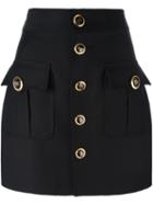 Dsquared2 Flap Pocket Skirt, Women's, Size: 42, Black, Silk/polyester/viscose/virgin Wool