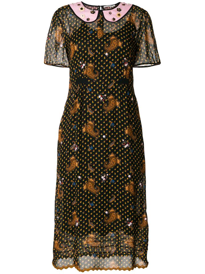 Coach - Sheer Paisley Print Dress - Women - Cupro - 4, Cupro
