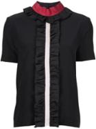 Fendi Ruffled Placket & Collar Shirt