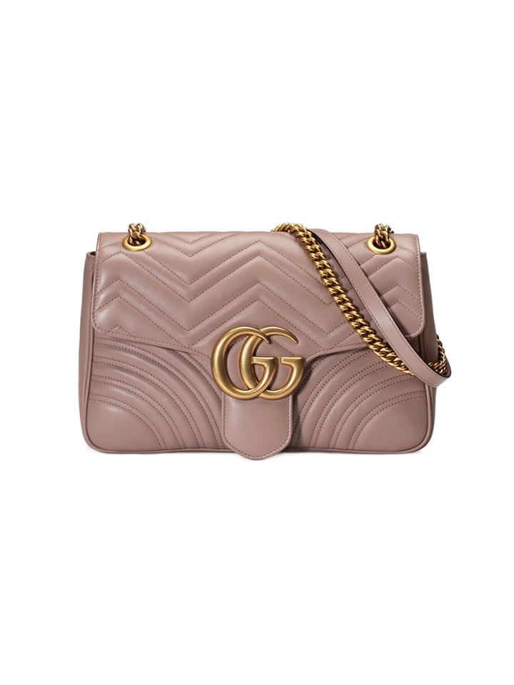 Gucci Beige Gg Marmont Matelassé Shoulder Bag - Nude & Neutrals