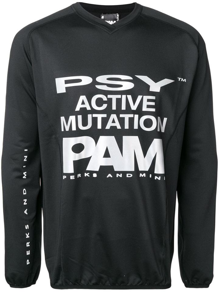 Pam Perks And Mini Logo Print Sports Jersey - Black