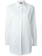 Ermanno Scervino Lace Detail Shirt, Women's, Size: 46, White, Cotton/polyester/spandex/elastane