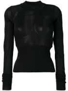 Rick Owens Sheer Jersey Top - Black